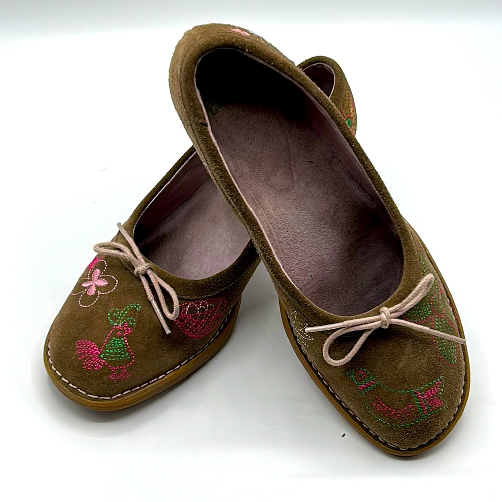 CAMPER Suede Embroidered Ladies Shoes Size 8